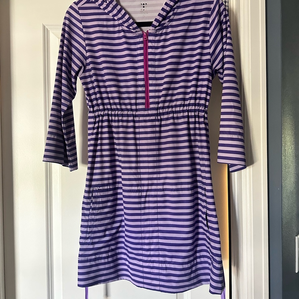 Title Nine Purple Striped Mini Dress